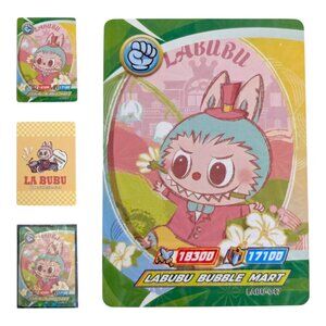 Labubu Game Collection Trading Card (MM75): Blue Monster in Pink Suit